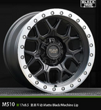 Set of 4 Wheel Rims Black Mud M510 Machine Lip