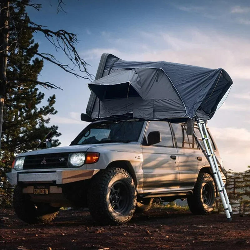 mitsubishi pajero roof top tent Universal hard shell roof top tent 160x210x125cm – 4x4offroadci