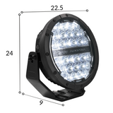 Aurora Round Light With Wire 9" 150W ALO-P-R-9-C31D1-AW (Pair)