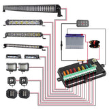 8 switches offroad panel control box led lights