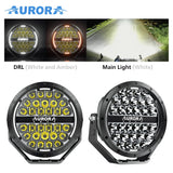 AURORA 7Inch Round Light Dual-Color DRL ALO-P-R-7-C34D1-AW Kit