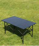 Portable Aluminum Roll-up Table with Mesh Storage Bag