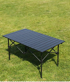 Portable Aluminum Roll-up Table with Mesh Storage Bag
