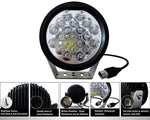 1 7 Inch 105W Round driving light with standard harness wire ALO-R-5-C10D (Pair)