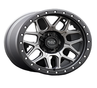 Set of 4 Wheel Rims Black Mud M510 Black Lip Edge