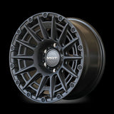 Set of Four Wheel Rims Dark Matte Tint Silver F1907 MAT OFFROAD Abidjan Garage 4x4offroadci