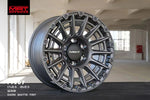 Set of Four Wheel Rims Dark Matte Tint Silver F1907 MAT OFFROAD Abidjan Garage 4x4offroadci