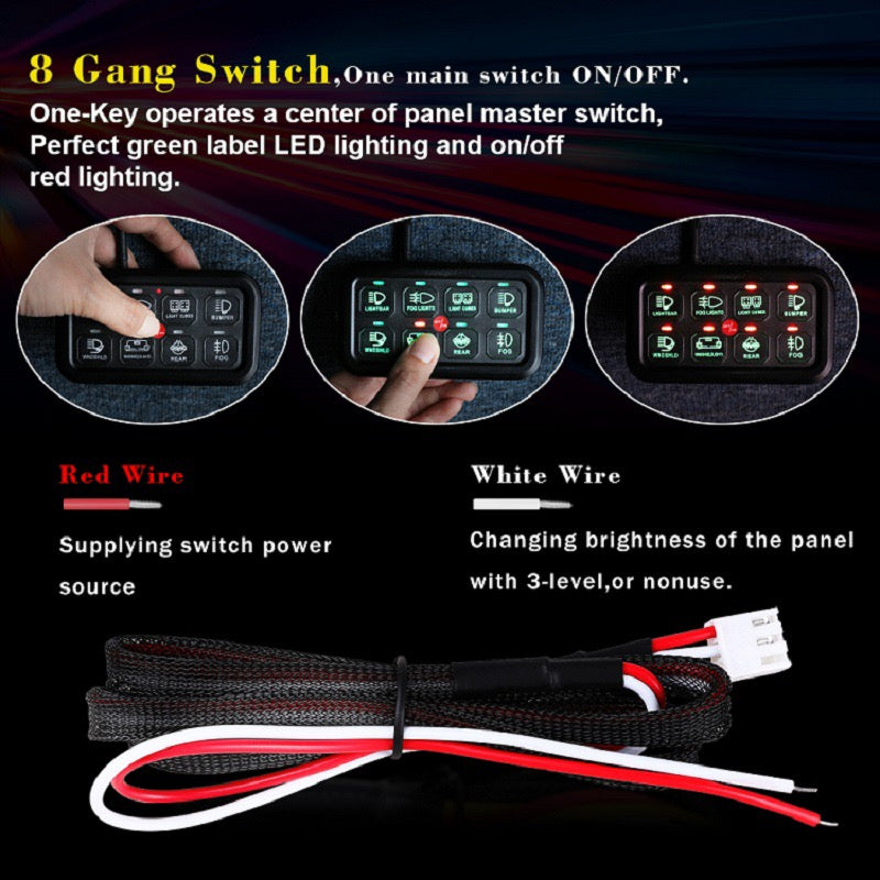 8 switches offroad panel control box led lights – 4x4offroadci